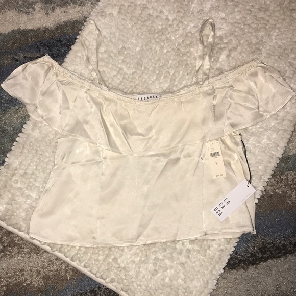 NWT Anthropologie LACAUSA Cry Baby Crop Top S - Picture 4 of 7